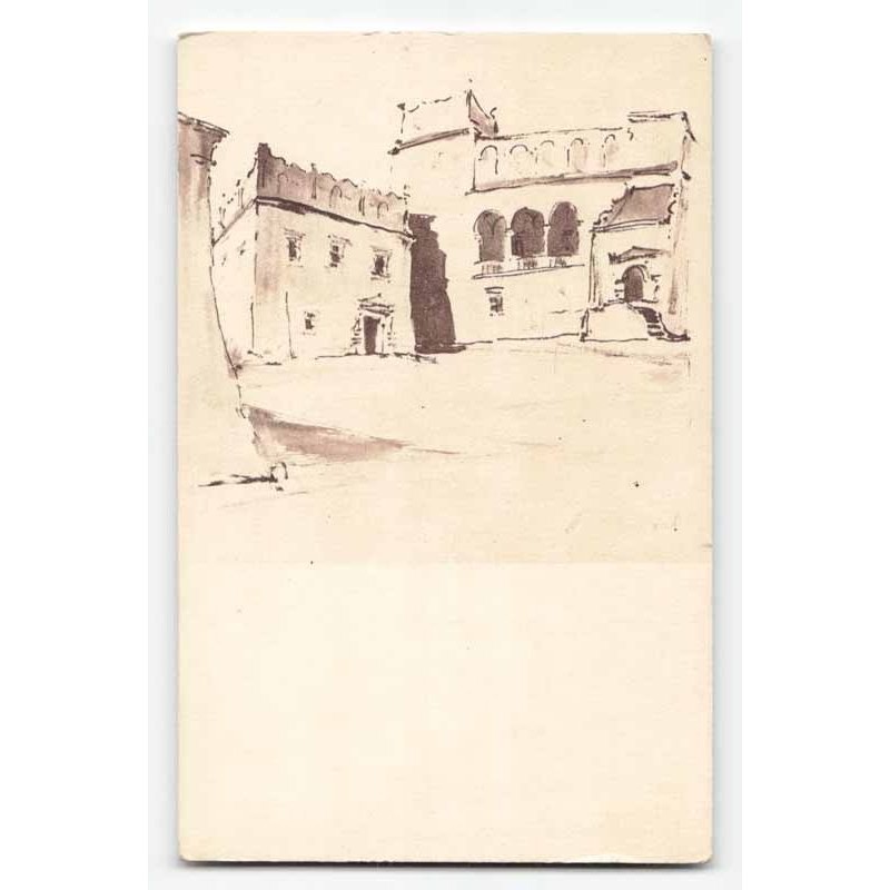 Stanisław Noakowski. Fragment miasteczka (w. XVI) z cyklu "Polska".