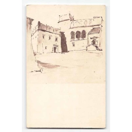 Stanisław Noakowski. Fragment miasteczka (w. XVI) z cyklu "Polska".