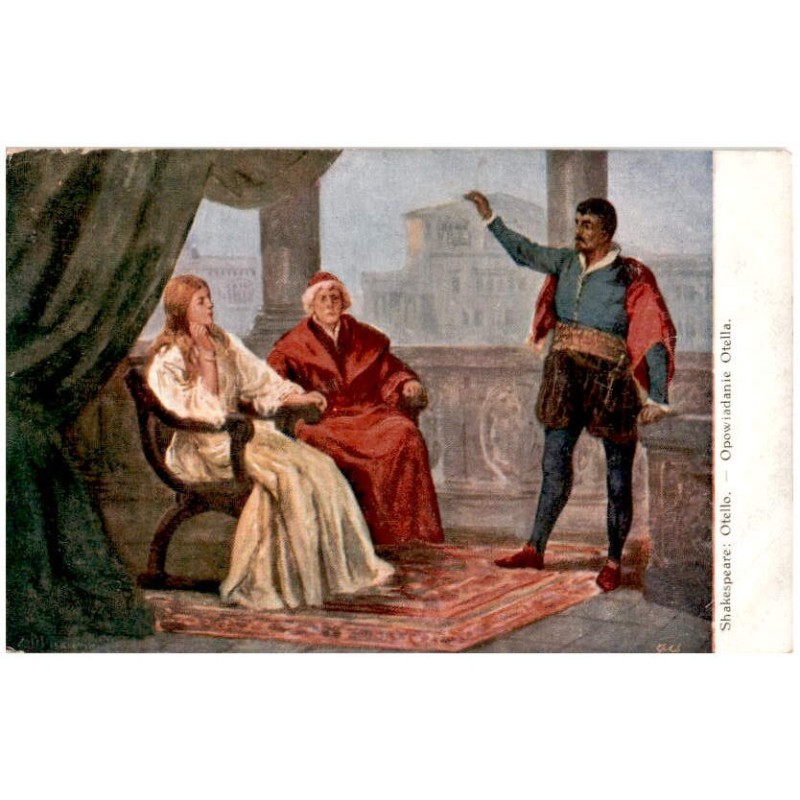 Shakespeare: Otello. - Opowiadanie Otella. / Rewers: Z. Olszewski pinx.