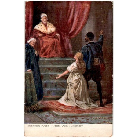 Shakespeare: Otello. - Prośba Otella i Desdemony. / Rewers: Z. Olszewski pinx.