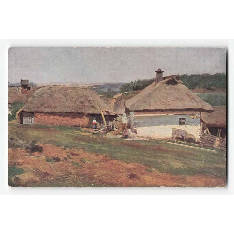 M. Krzycki pinx. W wiejskim zaścianku. La petite ferme champêtre.