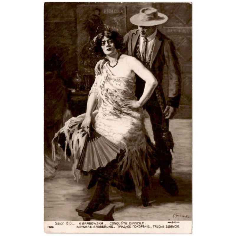 Salon 1913. - K. Grabowska. - Conquête difficile. - Schwere Eroberung. - Труднoe пoкopeнie. - Trudne zdobycie 1706