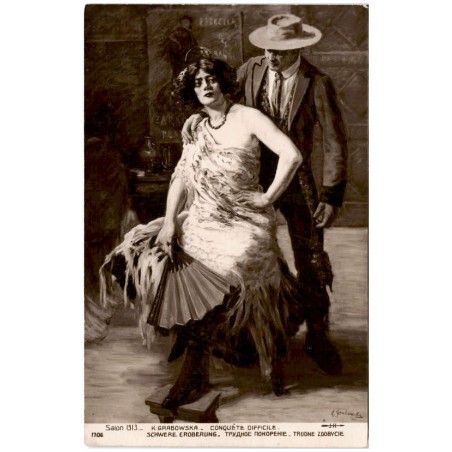 Salon 1913. - K. Grabowska. - Conquête difficile. - Schwere Eroberung. - Труднoe пoкopeнie. - Trudne zdobycie 1706