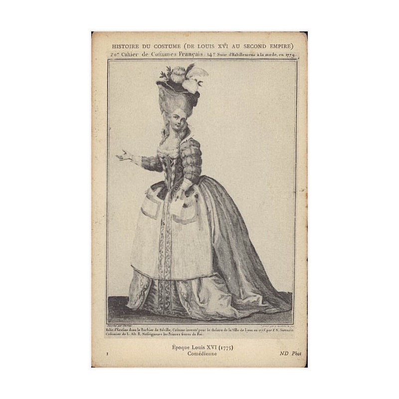 1 Époque Louis XVI (1775). Comédienne