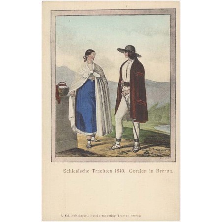 Schlesische Trachten 1840. Goralen in Brenna