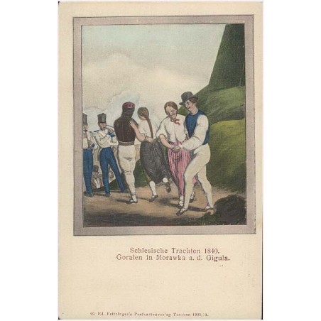 Schlesische Trachten 1840. Goralen in Morawka a. d. Giguła