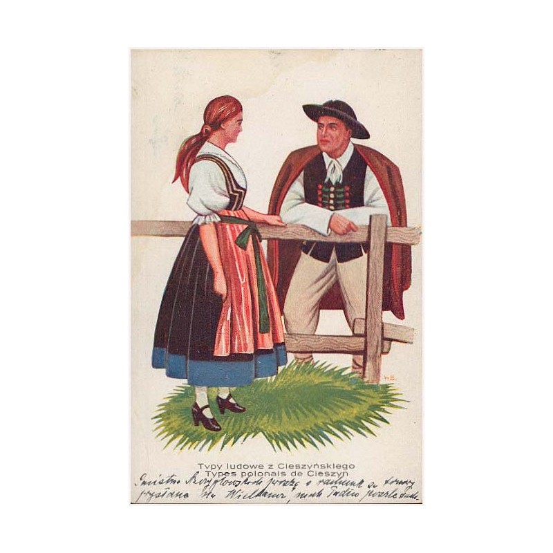 Typy ludowe z Cieszyńskiego. Types polonais de Cieszyn