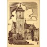Rzeszów. Kościół parafialny 1944 r. oryginalny drzeworyt opr. Kiernas Bol. / "RZESZÓW KOŚCIÓŁ PARAFIALNY 1944.R. ORYG. DRZEWORYT