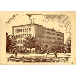 Rzeszów. Gmach Poczty 1944 r. oryginalny drzeworyt opr. Kiernas B. / "RZESZÓW GMACH POCZTY 1944.R. ORYG. DRZEWORYT OPR. KIERNAS