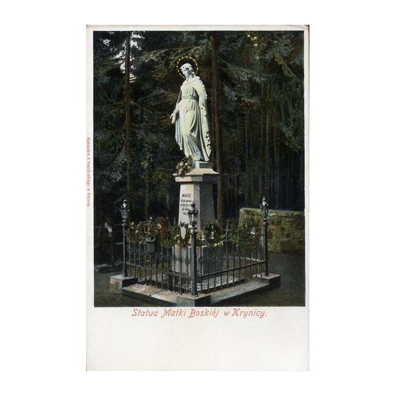 "Statua Matki Boskiéj w Krynicy."