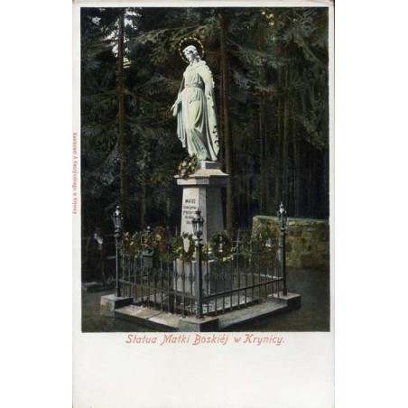 "Statua Matki Boskiéj w Krynicy."