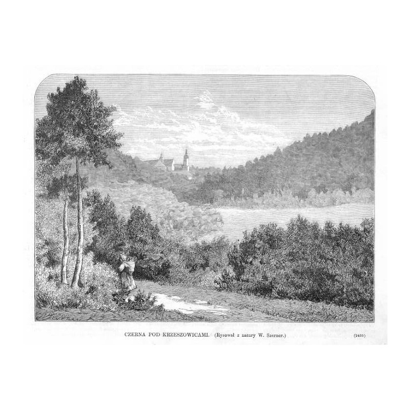 Czerna pod Krzeszowicami. Rysował z natury W. Szerner (2435) / "CZERNA POD KRZESZOWICAMI. (Rysował z natury W. Szerner.) (2435)"