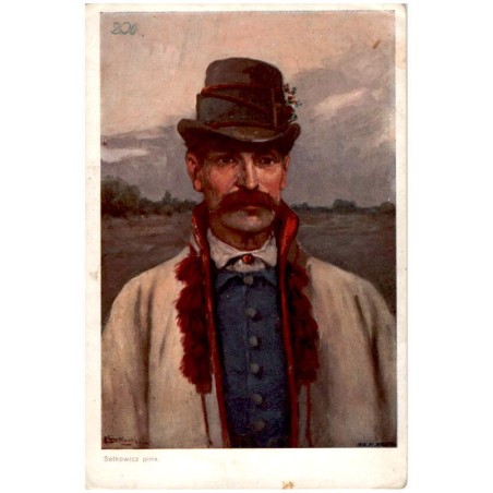 Setkowicz pinx. / Portret włościanina w sukmanie i kapeluszu