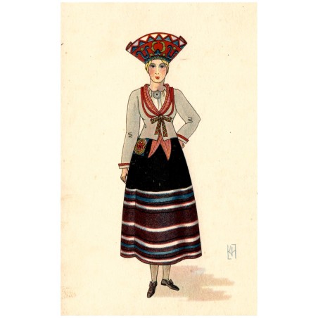 Eesti rahvaröivad: Saaremaalt. Estnische Nationaltrachten: Insel Saaremaa. Estonian National Dress: Isle of Saaremaa.