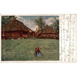 Stanisław Koszeliński pinx. Chałupy. Chaumiere polonaise. Bauernhäuser.