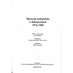 Opozycja małopolska w dokumentach 1976-1980