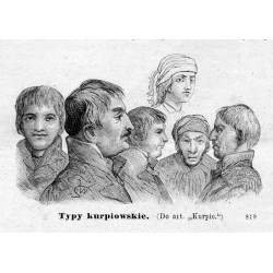 [1] "Ubiory Kurpiów. (Do artykułu "Kurpie.") 818" [2] "Typy kurpiowskie [...] 819" [3] "Chaty kurpiowskie [...]") 820"