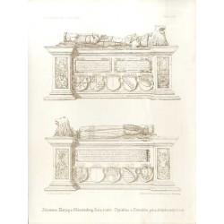 "Johannes, Herzog v. Münsterberg-Oels, † 1565. Christina, s. Gemahlin, geb. v. Schidlowitz † 1556."