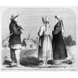 Ubiory włościan z okolic Podlasia Nadbużnego / "UBIORY WŁOŚCIAN Z OKOLIC PODLASIA NAD-BUŻNEGO. (Rysował Kostrzewski, ze szkicu L
