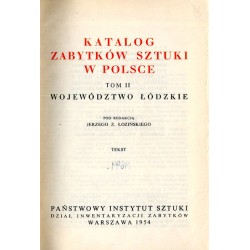 Katalog zabytków sztuki w Polsce. T. 2: Województwo łódzkie. 2 woluminy