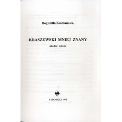 Kraszewski mniej znany. Studia i szkice